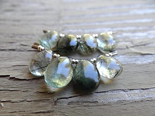 Quartz rutilé vert LKBEADS pour créer des boucles d'oreilles d'été