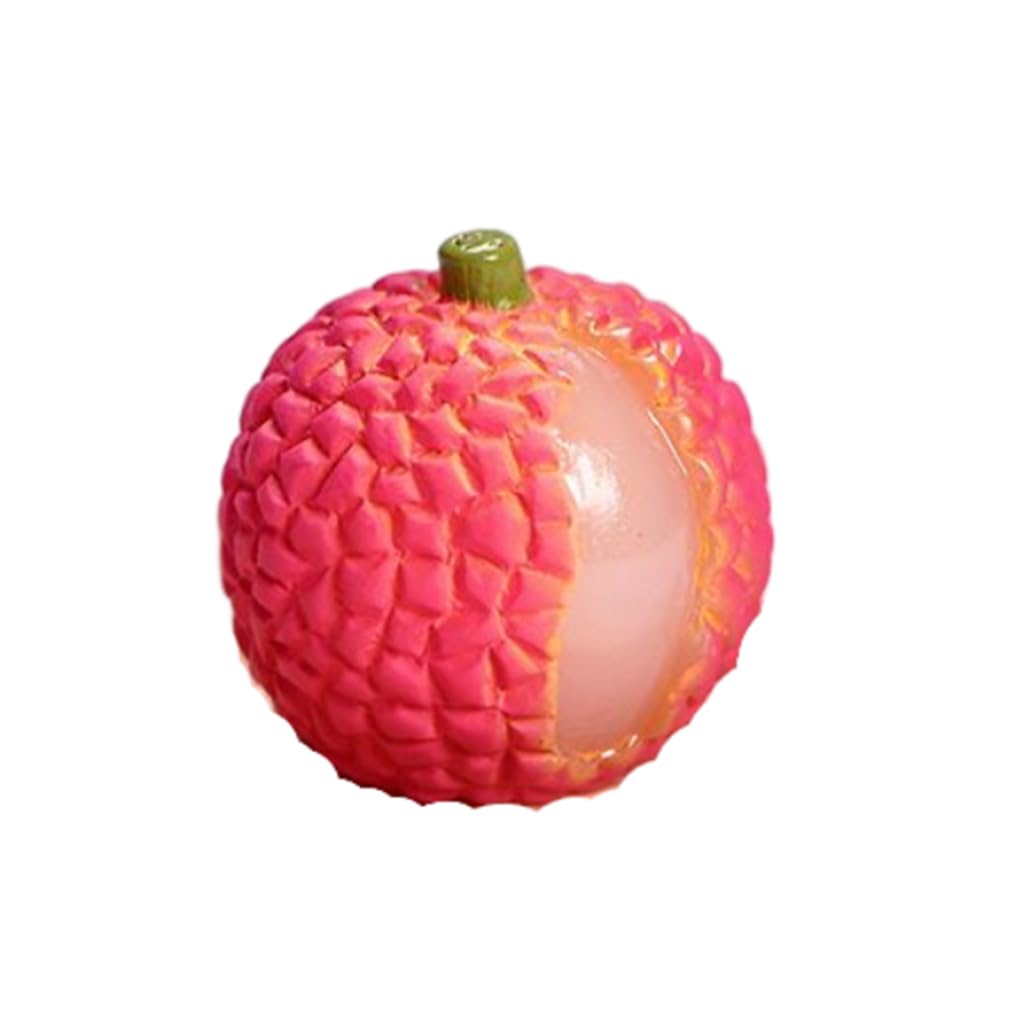 Ououlajy Litchi Artificial Fruit Decorative Lychee Mini Lifelike Decoration Resin Realistic Miniatures Toys Dollhouse Accessories