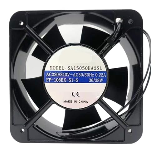 TPKMVGAP SA15050HA2SL AC 220-240 V 0,22 A, 150 x 150 x 50 mm kylfläkt med 2 ledningar