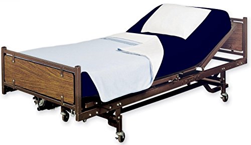Image of Twin XL Cotton Jersey Sheet Set, Soft & Comfy, Hospital, Navy Blue