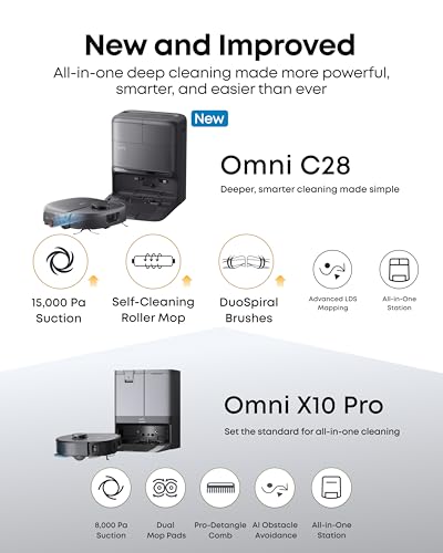 Omni Robot Vacuum Cleaner With Mop, Carpet Detection | Dual Mops with 12mm Auto-Lift, Incredible Suction,AI Obstacle Avoidance, Auto... - Image 3