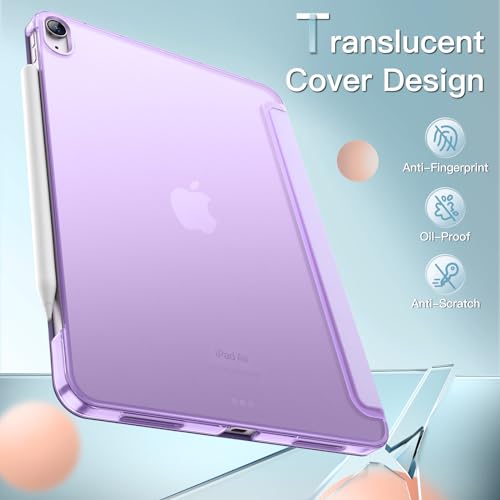 Image of JETech Cover Case for iPad Air 13-Inch M4 /M3 /M2 (2026 /2025 /2024), Slim Stand Hard Back Shell Smart Cover with Auto Wake /Sleep (Purple)