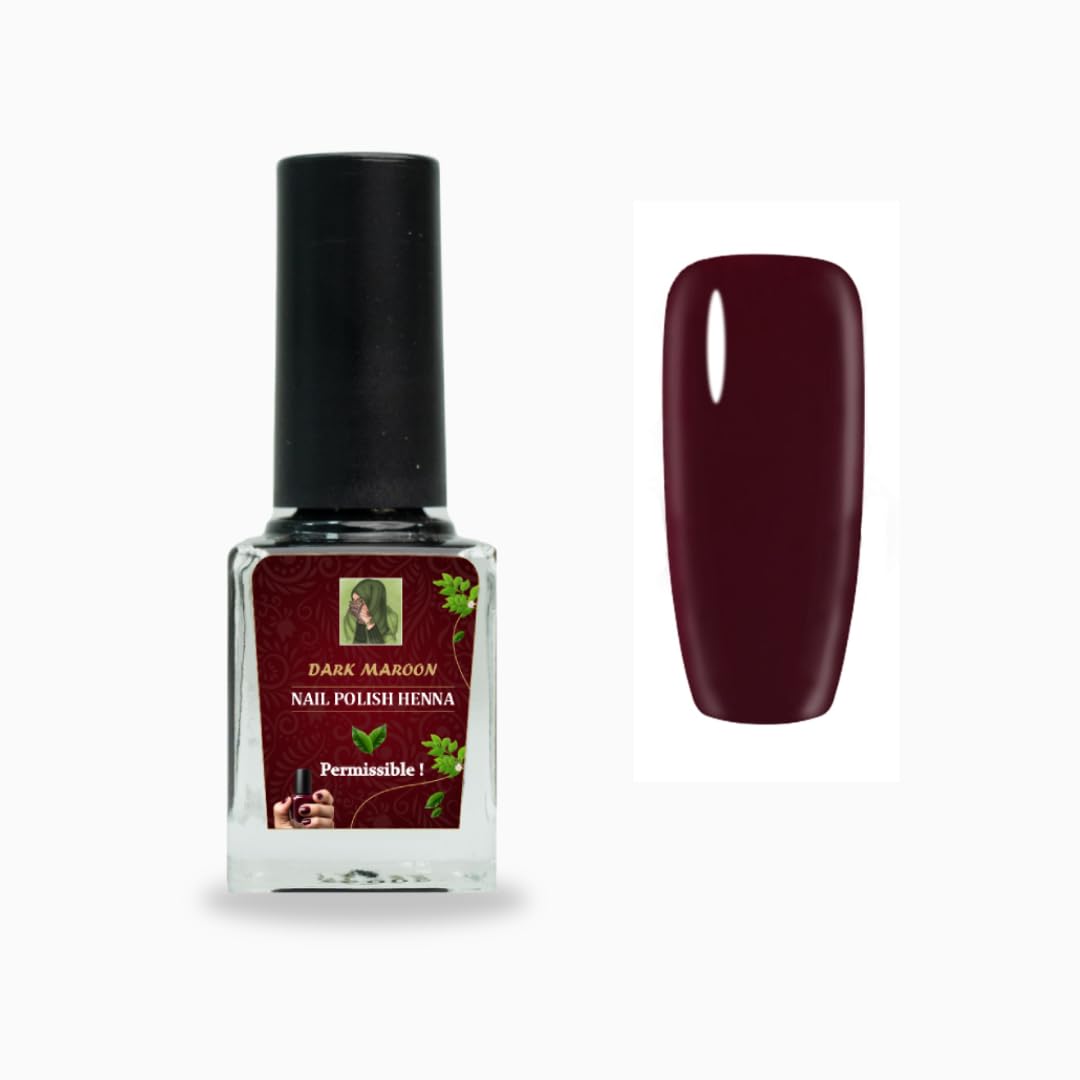 Maroon Henna Nail Polish (12 gm) | Chemical Free Natural Henna | Homemade Henna, Chemical Free, Natural Ingredients, Permissible Formula,-image-32