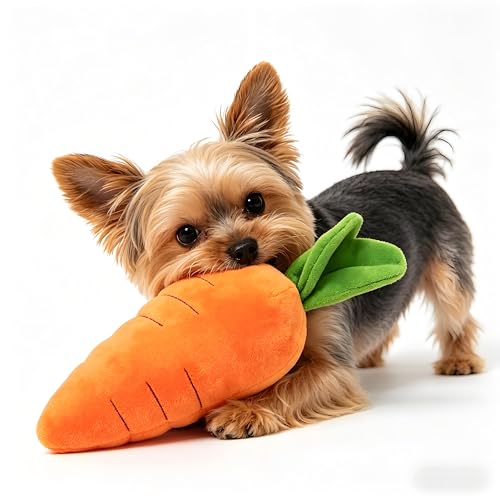 Juguete mordible para perro en forma de zanahoria miniatura 2