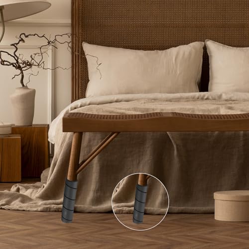Cadre de lit protection noire 296 mm avec patins de chaise et table basse - 7
