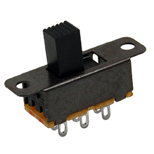 sourcing map 10pcs DC 0.5A 50V 3 positions 2P2T DPDT montage sur panneau interrupteur à glissière SS23D32