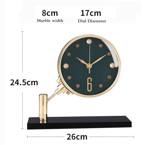 Reloj de repisa simple de aleación verde para interior de casa 3
