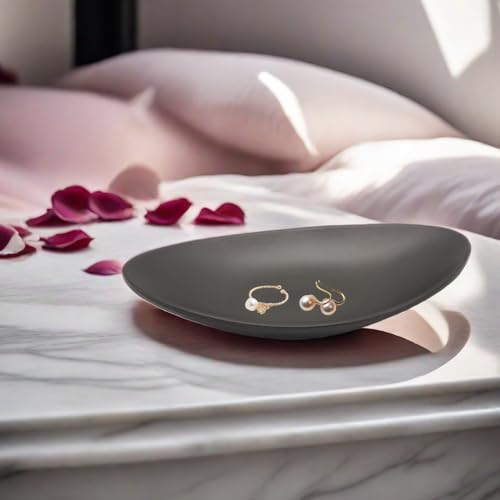 XinHuiGY Schwarze Schlüsselring Gericht Schmucktablett Schlüsselablage-Organizer, Kommode Dekor Eingang Schlüsselschale Dekorative Schmuckschale Einweihungsgeschenk