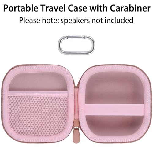 Image of for Bose New SoundLink Micro 2nd Gen Portable Bluetooth Speaker Hard Protective Case, Portable Travel Case with Carabiner (Petal Pink) - co2CREA