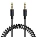 Maxhood 3.5mm Male to 3.5mm Male Coiled Spring Type Jack Plug Stereo Car Aux Audio Extension Cable for iPad / iPhone / iPod / mp3 /mp4 /smartphone /Tablet PC, Stretched Length 10 Feet / 3M (3.5MM)