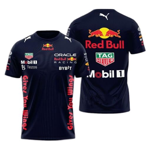 [TABBY] レーシングカーTシャツ速乾衣夏のアウトドアスポーツカジュアルF 1レッドブルレーシングスーツラウンドネック半袖Tシャツライド