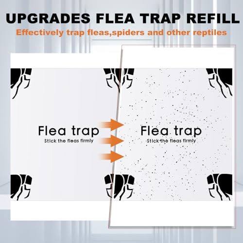 Qualirey 4 Pieces Flea Traps With 8 Sticky Disc 12 Bulbs 4 Electric Wires Flea Traps For Inside Your Home Safe Flea Light Trap For Indoor Safe To Pets thumb #6