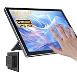 10.1 Inch Touchscreen for Raspberry Pi,5-Point 1280 * 800 IPS touchscreen Portable Monitor with HDMI Interface Dual-Speaker for Raspberry Pi 5/4B/3B+/3B/B+ Jetson Nano Win11/10/8/7(dark black)