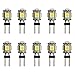 Produktbild 10x Stück - G4 LED mit 5 SMD 1 Watt WARMWEIß 12V DC Gleichspannung Stiftsockel 330° Leuchtmittel GU4 Lampensockel Spot Halogenersatz Lampe