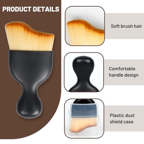 Image of Hand Cleaning Brush Set -Soft Bristles Dusting Brush for Bed,Couch,Draft,Garden,Furniture,Air Conditioning Vents,Computer, No Scratches-2pk
