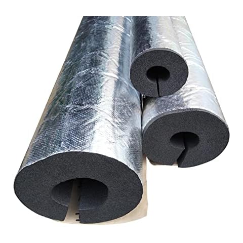Frostschutzisolierrohr Für Den Außenbereich, Rohrisolierung, Selbstklebendes Schaumisolierrohr, Wasserdichte Rohrisolierung, 950 Mm Länge / 30 Mm Wandstärke (Size : 32mm) Cover