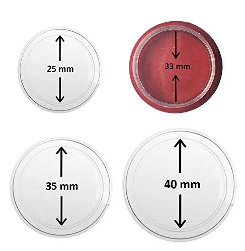 100 Pieces Plastic Coin Capsule Holders Display case Box ( Mix )