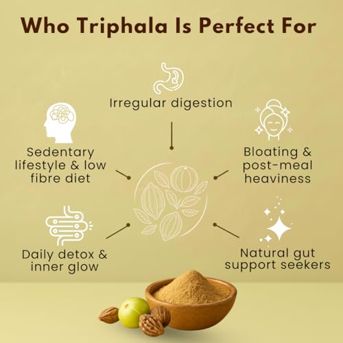 Image of Earthen Story Certified Organic Triphala Powder (200g) | Lab Tested for 180+ Pesticides | Natural Gut Detox & Digestion Support | Amla, Haritaki & Bibhitaki | Vegan, Non-GMO