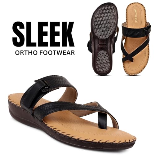 Image of TRASE Sleek Women's Casual Ortho Slippers - Stylish Toe Ring Slippers - Ortho Soft Slippers For Women