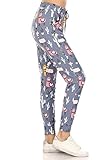 Leggings Depot JGA-S722-S Cactus and Llama Print Jogger Pants w/Pockets, Small
