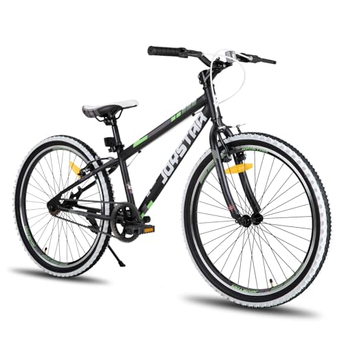 JOYSTAR Lubbock Bicicleta Infantil de 24 Pulgadas para niños y niñas de 9 a 13 años Bicicleta de montaña rígida para niños con 1 Velocidad, Negra