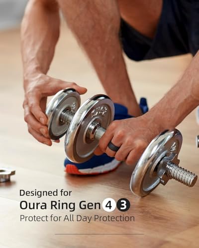 Image of 2-Pack Smart Ring Silicone Cover Compatible with Oura Ring Gen 3, Gabit Ring- Lightweight Silicone Smart Ring Protector, Skin Friendly Case for Working Out, (S for 6 7 8 9 10) Navy Blue