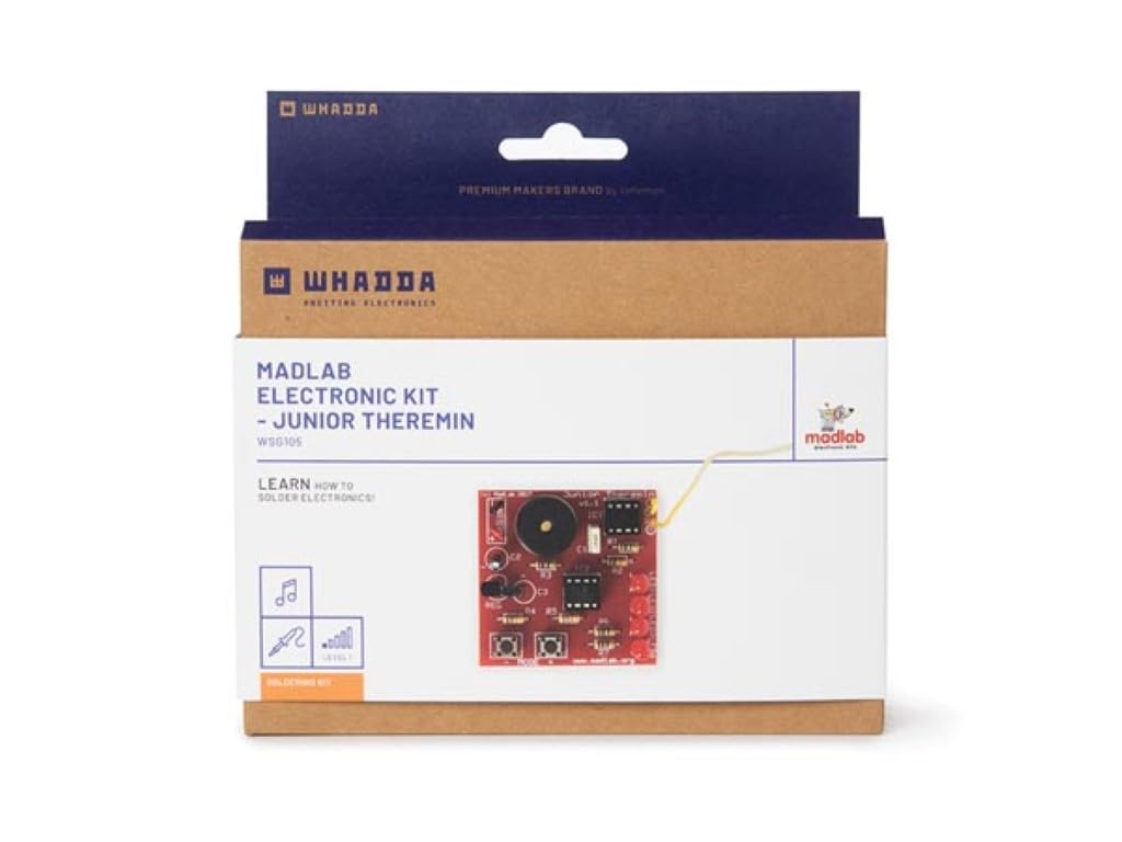 Whadda Kit saldatura, fai da te, kit elettronico Madlab, theremin junior, fare musica con i movimenti delle mani, educativo e divertente