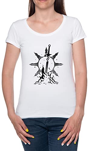 Louez Le Feu De Joie T-Shirt Femme Manche Courte Blanc Women White Tee S