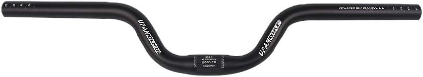 UPANBIKE 25.4mm Bike Handlebar Riser 80mm Aluminum Alloy 520mm Length for Fixed Gear Bike Road Bicycle(Black)