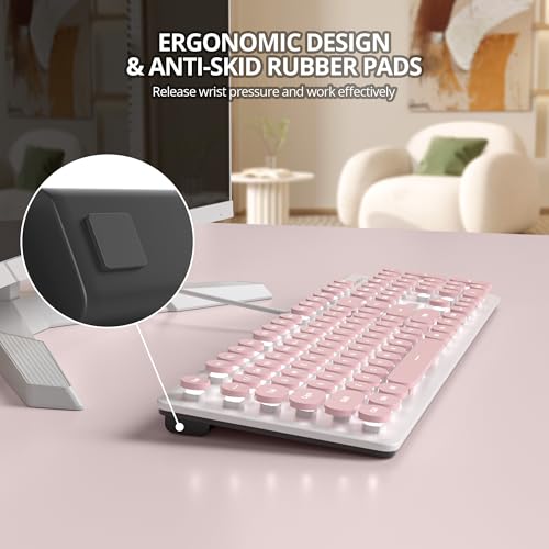 Clavier à membrane rose filaire rétroéclairé blanc, la solution pour écrire sans bruit