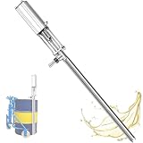 hocvseo Pneumatische Ölförderpumpe, 95 cm Edelstahl-Pneumatikkolbenpumpe, 10 L/min Hoher Durchfluss, Arbeitsdruck: 0,8 MPa, Zum Transport Von Diesel, Motoröl, Hydrauliköl