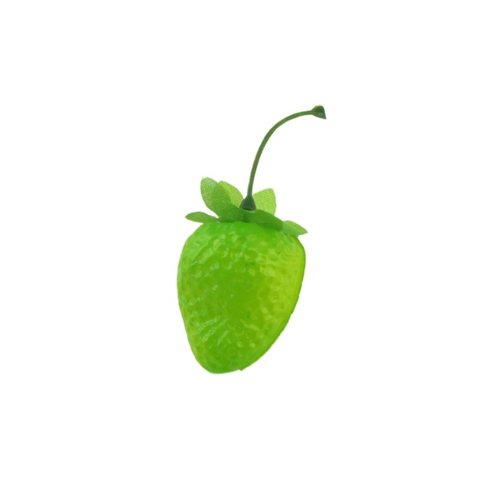 DYYEUAVT Fake Fruit Simulated Strawberry Model Plastic Decoration Photography Background Props DIY Home Festival Decoration Materials(Color-04,10pcs)
