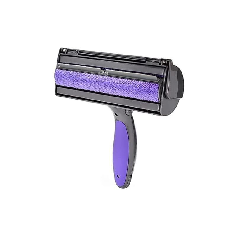 VENTEO™ – Cepillo de pelo para mascotas – Recogida de pelo de gato y perro, color morado y gris – para sofá, ropa – juego de 2