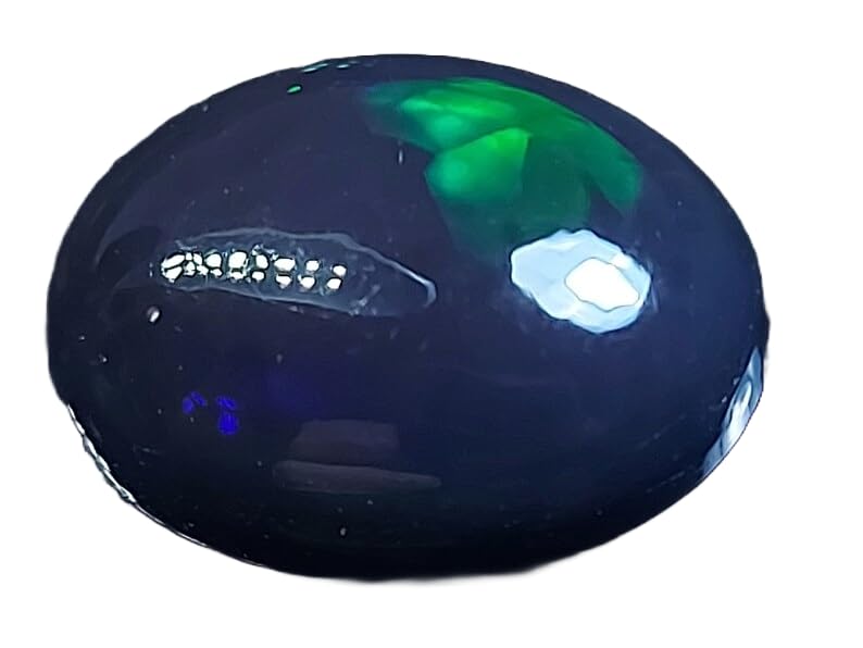 Opale éthiopienne noire 24x13mm cabochon ovale pour création de bijoux uniques