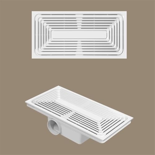 Ventilador de ventilación con luz 2 en 1 para baño y cocina, ventilador extractor de techo universal de 30x60cm de alta potencia miniatura 5