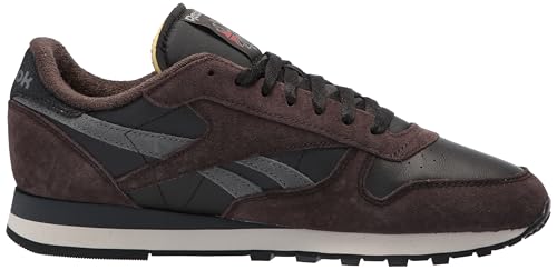 Reebok Unisex Classic Leather Sneaker, Black/Dark Matter/Grey 5, 9 Women/7.5 Men