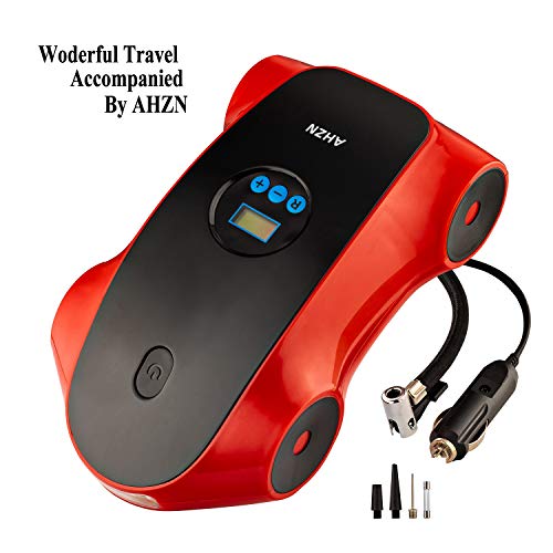 Tire Inflator, Car Air Compressor with Digital Gauge, 12V DC Portable Auto Tire Pump with Led Lights Fast Inflate for Car Tires, Bicycle, Basketball, Motorcycle and Other Inflatable(150 PSI)