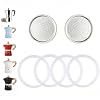 2 Pcs Filter with 4 Pcs Silicone Gasket Seals for 6 Cup Stovetop Espresso Coffee Maker Replacement Parts Aluminium Moka Pot