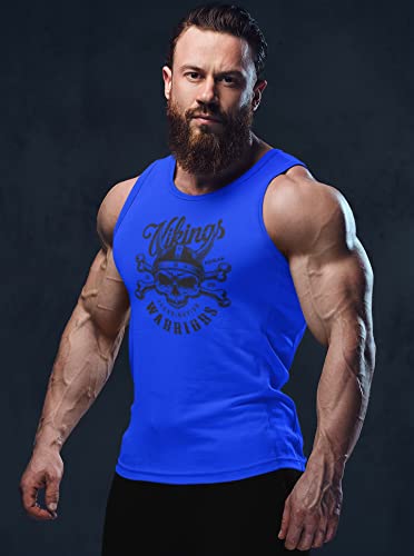 bebak Mens Gym Vest, Bjorn Blue - Image 2