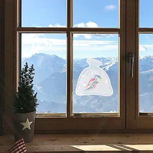 Transparent Decorative Glass Film Window Door Tint Rainbow Effect Static Cling Heat Control Rainbow Stickers For Kitchen Dining Room Bedroom Living Room Reptile Stickers #TOP1