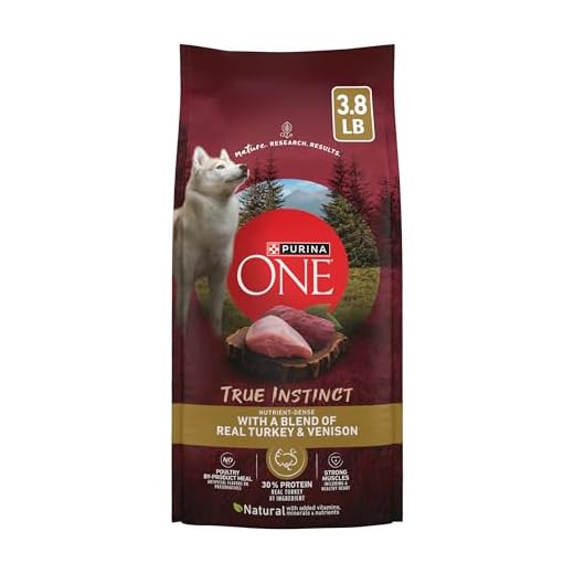 Purina ONE True Instinct With A Blend Of Real Turkey and Venison Dry Dog Food - (Pack of 4) 3.8 lb. Bags