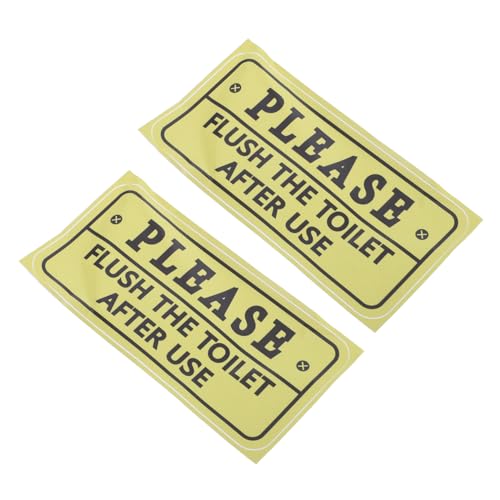 AUTSUPPL 2pcs Flush Toilet Etiquette Decal Friendly Bathroom Reminder Sticker for Restrooms Clean Design for Aesthetic Appeal