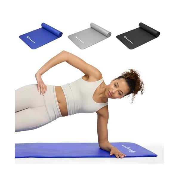 Champion 10mm Exercise Mat, Cushioned Non-Slip Workout Mat with Textured Base for Yoga, Pilates, Stretching & Floor-Based Training, Lightweight NBR Material, Includes Carry-On Strap - Image 5