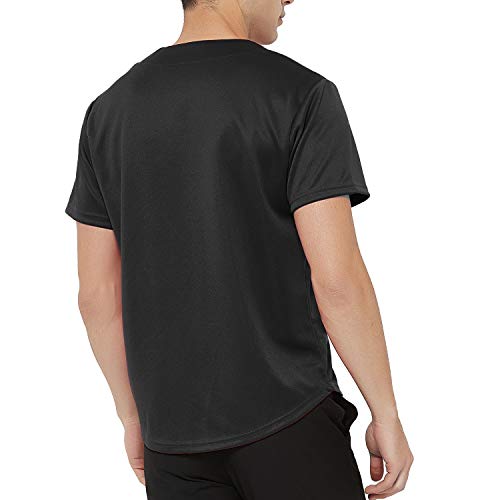 TOPTIE Camisa beisbol para hombre, uniforme deportivo de equipo con botones miniatura 4