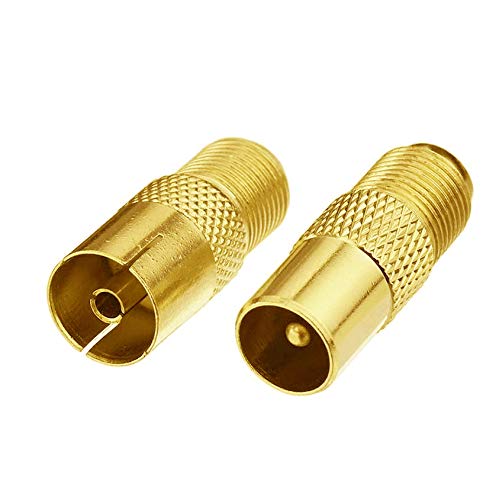 Greluma 6 Pcs F-Type TV Aerial Coaxial Coupler, F Type Screw Connector Socket to RF Coax Aerial Adapter (F-Type Female - Image 5