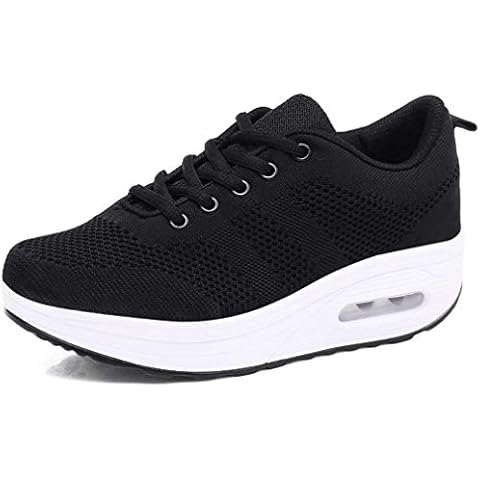 Women's Lightweight Sneakers,Ladies Casual Comfortable Walking Shoes Platform Wedges Breathable Trainers Running Shoes Cover