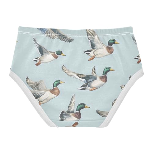Wusikd Mallard Ducks Girls' Underwear Cotton Girls Briefs Soft Toddler Underwear 2T2