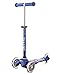 Micro® Mini Deluxe, Original Design, Patinete 3 Ruedas, 2-5 Años, Peso 1,95kg, Carga Máx: 50kg, Altura 48-68cm, Ruedas PU 120/80mm, Rodamientos ABEC 9, Plataforma antideslizante (Azul)