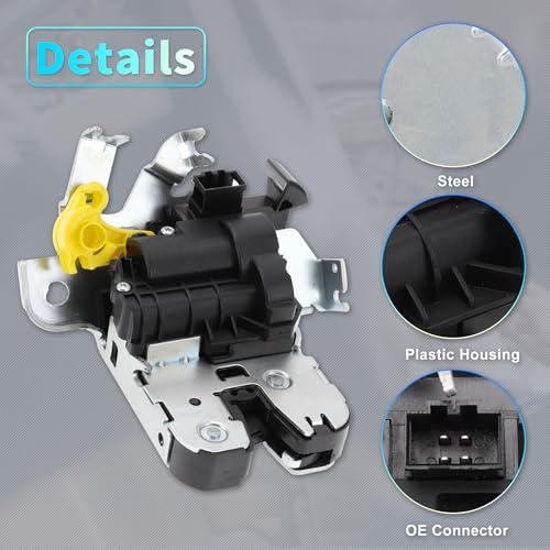 Image of X AUTOHAUX Replacement Rear Liftgate Door Lock Actuator for Audi Q7 2017-2022 Tailgate Latch Assembly No.4M0827506B /4M0827506C Silver Tone