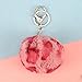 Portachiavi Portachiavi A Sfera Portachiavi A Forma di Cuore in Peluche Leopardato Portachiavi A Forma di Palla Rotonda Trinket Car Bag Portachiavi Regalo-Rose_Pink